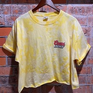 Custom made Coors Light acid wash tee
